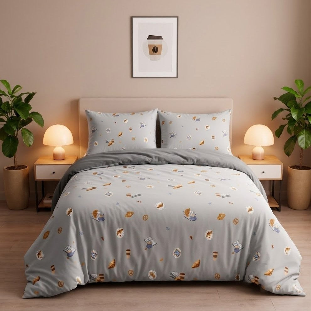 Pink Bows coquette-style duvet cover set on a styled single bed