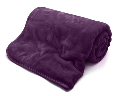 Plain Mink Throws Faux Fur Sofa Bed Warm Cuddle Blanket & Cushion Cover Beddings