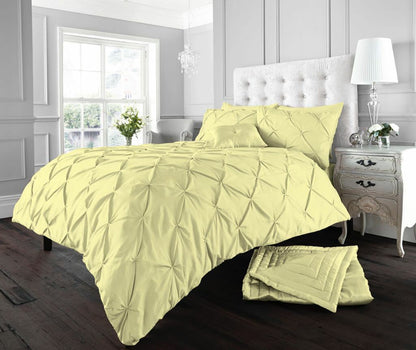 Pintuck Bedding Set Duvet Cover Single Double Super King Size Quilt Quilt Ruched