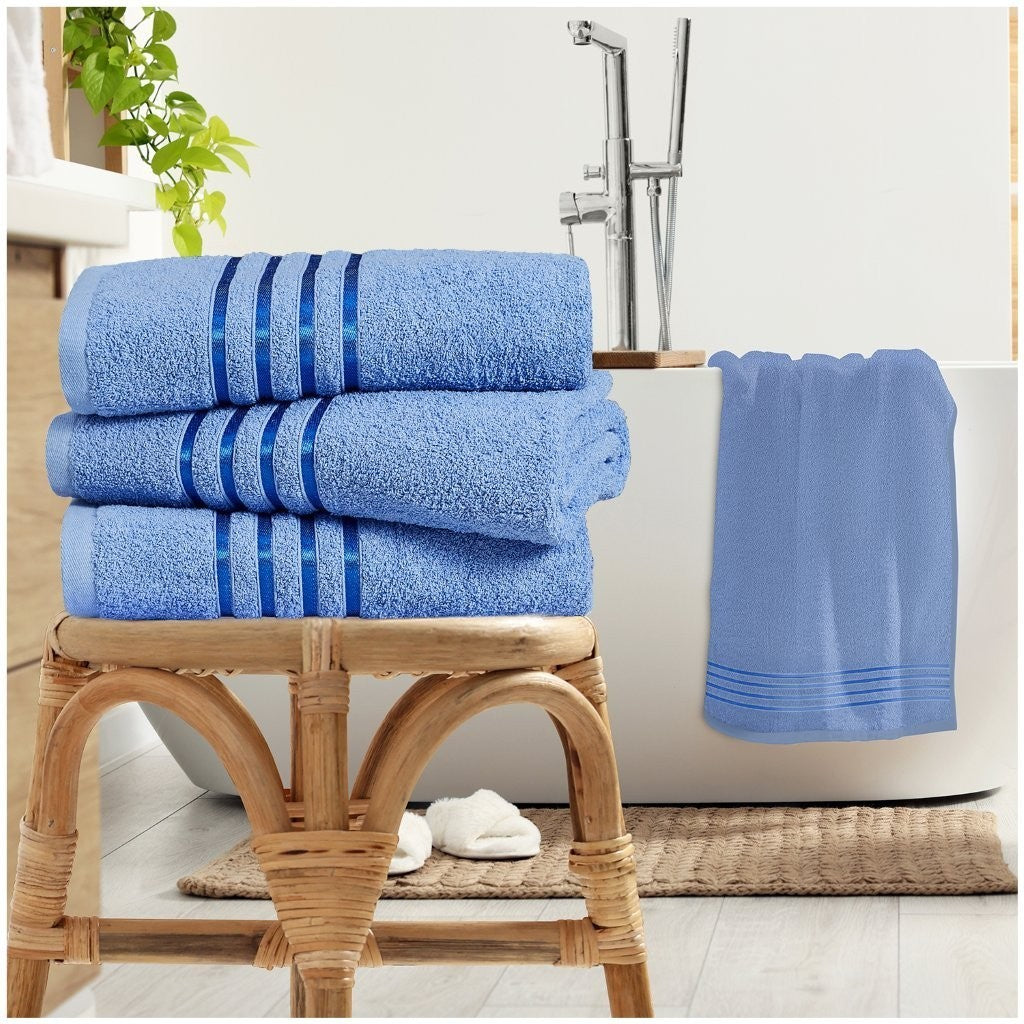 Luxury Hand Towel & Bath Sheet Super Soft 100% Cotton Quickly Dry Estrella Strip