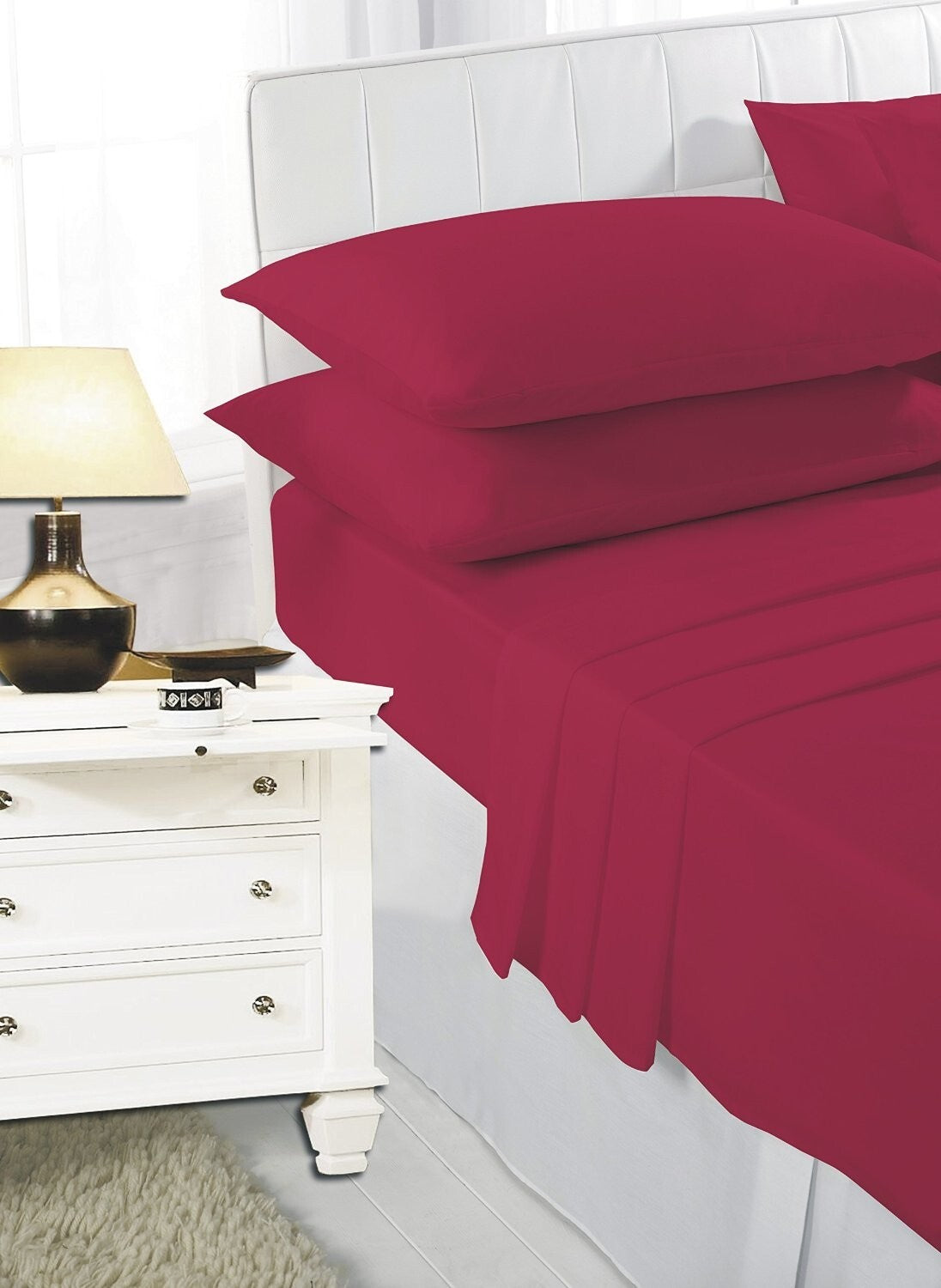 2 x Pillow Case Luxury Fine Poly cotton Housewife Pair Pack Pillows Cover Cases