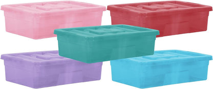 30 Litre Underbed Plastic Storage Boxes with lids, heavy duty, stackable boxes, Drawer Organiser Container Case