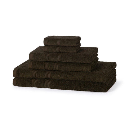 500GSM cotton towel bale set in Black — modern deep tone bathroom towel bundle