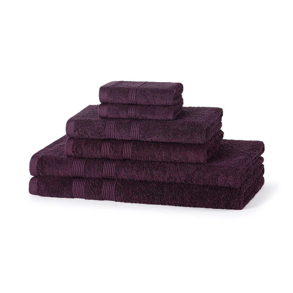 500GSM cotton towel bale set in Wine — deep burgundy luxury bathroom towel set