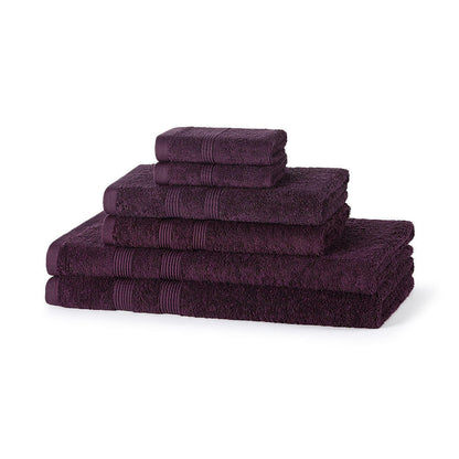 500GSM cotton towel bale set in Wine — deep burgundy luxury bathroom towel set