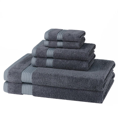 6 Piece 700GSM Bamboo Towel Set - White