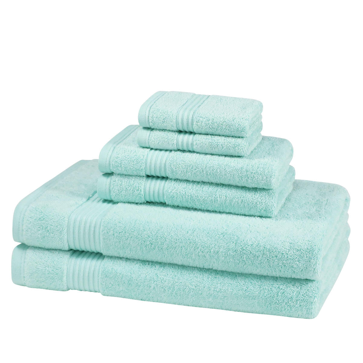 6 Piece 700GSM Bamboo Towel Set - Duck Egg Blue