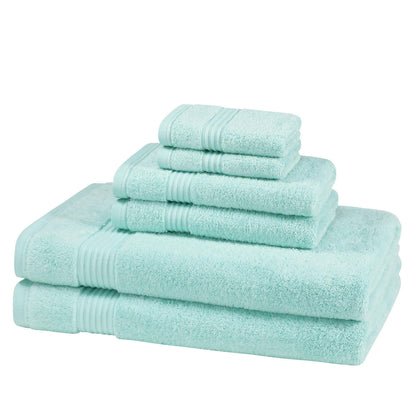 6 Piece 700GSM Bamboo Towel Set - Duck Egg Blue