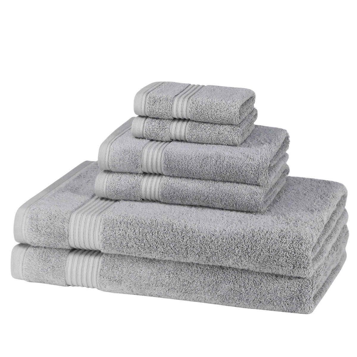 6 Piece 700GSM Bamboo Towel Set - Charcoal