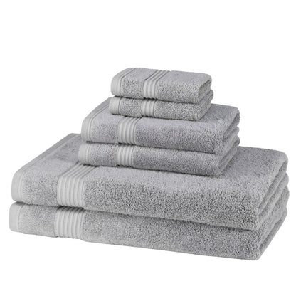 6 Piece 700GSM Bamboo Towel Set - Charcoal