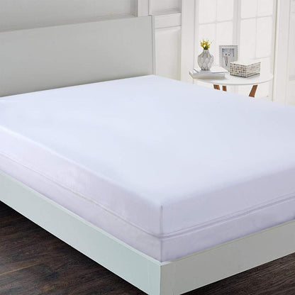 Anti allergy Bed bug full waterproof Single Zipper Mattress Total Encasement Protector cover White
