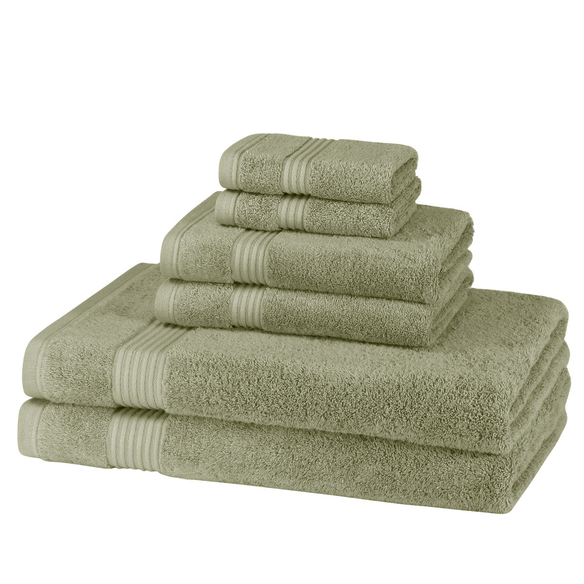 6 Piece 700GSM Bamboo Towel Set - Light Grey