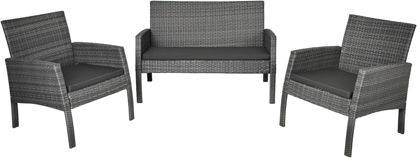 Waterproof Replacement Cushion Set for Rattan Chairs 3pc with Zipper Cover Durable, Easy Clean Seat Pads for Indoor/Outdoor Garden, Patio, Dining Room, Office Chairs & Sofas Water Repellent Polyester, Comfy Seat Pads, Replacement Bundle, Removable Cover