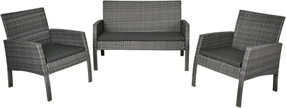 Waterproof Replacement Cushion Set for Rattan Chairs 3pc with Zipper Cover Durable, Easy Clean Seat Pads for Indoor/Outdoor Garden, Patio, Dining Room, Office Chairs & Sofas Water Repellent Polyester, Comfy Seat Pads, Replacement Bundle, Removable Cover