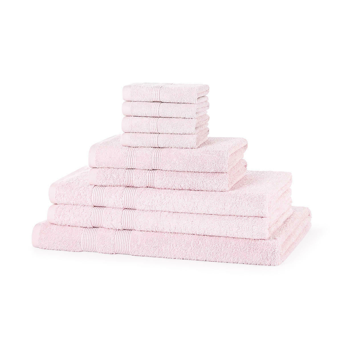 500GSM cotton 9 piece towel bale set in Navy Blue — hand towels, bath towels and bath sheet