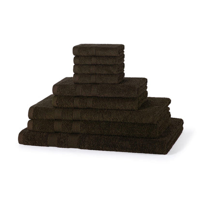 500GSM cotton 9 piece towel bale set in Charcoal — modern dark grey bathroom towel bundle