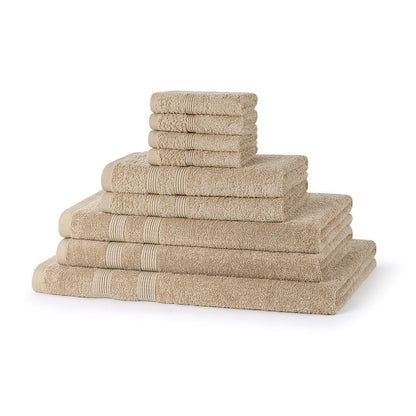 500GSM cotton 9 piece towel bale set in Purple — vibrant bathroom towel bundle with bath sheet