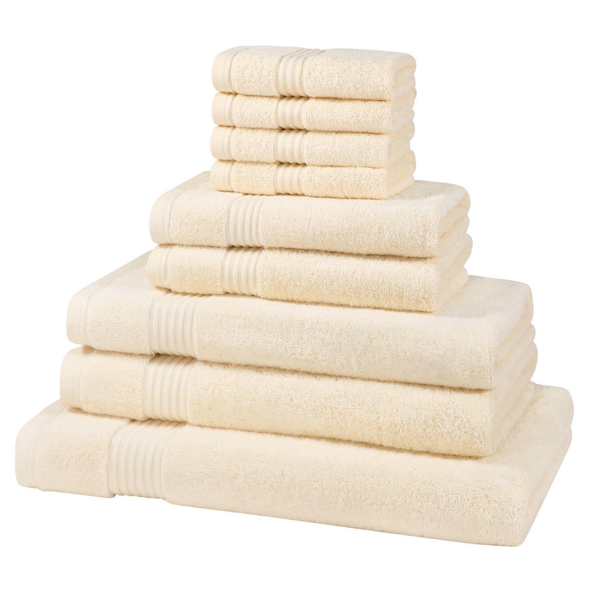 9 Piece Bamboo Towel Bale - Light Grey
