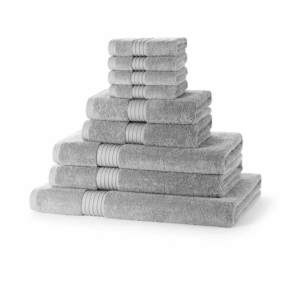 700GSM Royal Egyptian 9 piece cotton towel bale in Charcoal — modern dark grey luxury bathroom towel bundle