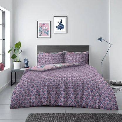 Duvet Set Alexia Bird Reversible Duvet Quilt Cover & Pillow Case Bedding Bed Set Pink Single Double King