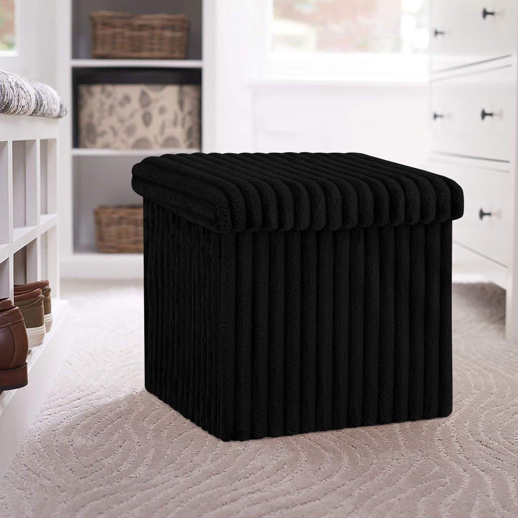 Premium Ottoman Storage Box House Pouffes Bench Seat Foldable Foot Stool UK Size