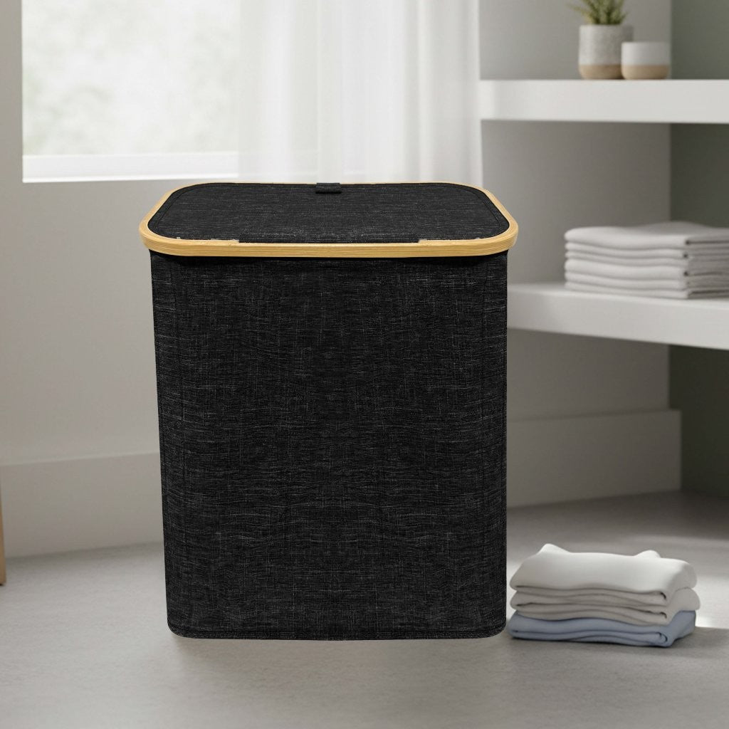 Nimora Home Bamboo Laundry Basket with Lid – Natural Clothes & Linen Storage Hamper