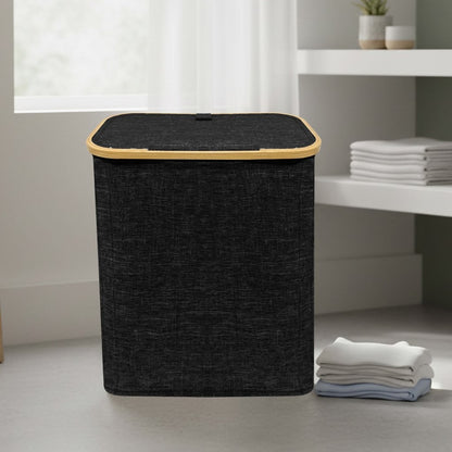 Nimora Home Bamboo Laundry Basket with Lid – Natural Clothes & Linen Storage Hamper