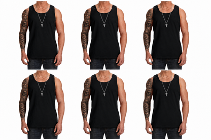 Men's Cotton Vest Tops Sleeveless Gym Tank Tops