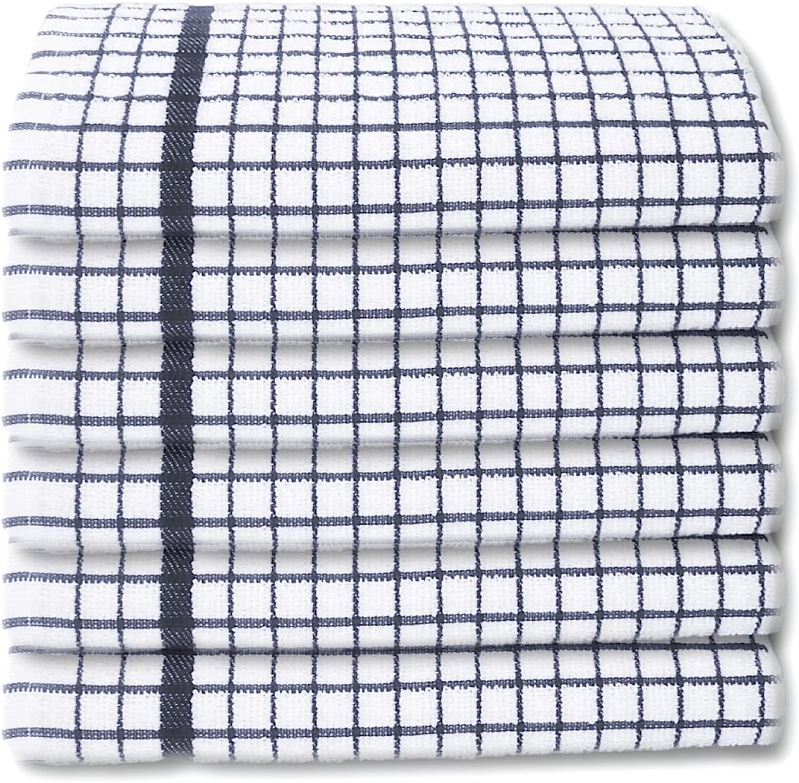 100% Cotton Terry Towelling Tea Towels | Pack of 6 | Kitchen Hand Towels Dish Cloth Super Absorbent Soft Touch