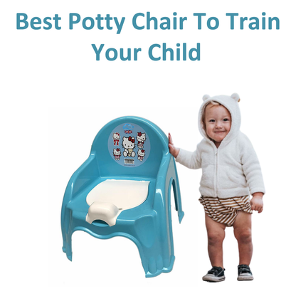 Children Potty Chair Plastic Kids Toddlers Toilet Trainer Seat Portable Potty Training Seat with Handles Splashguard Removable Lid & Backrest