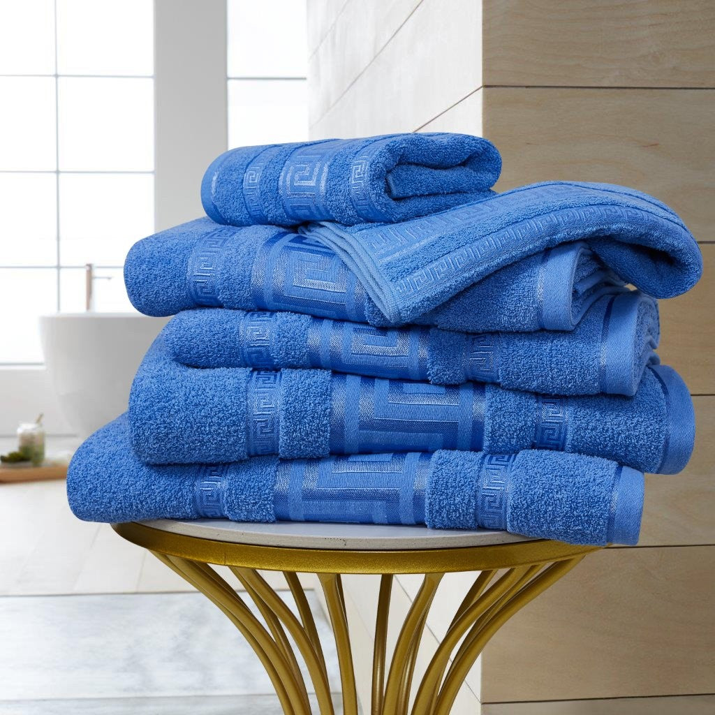 Regent Greek Towels – 100% Egyptian Cotton Towel Set – Luxury Hotel Quality Bath Towels – Soft & Absorbent – Large, Hand & Face Towels – Quick Dry –Bath Sheet, Bath Towel, Face Towel, Jumbo Bath Sheet