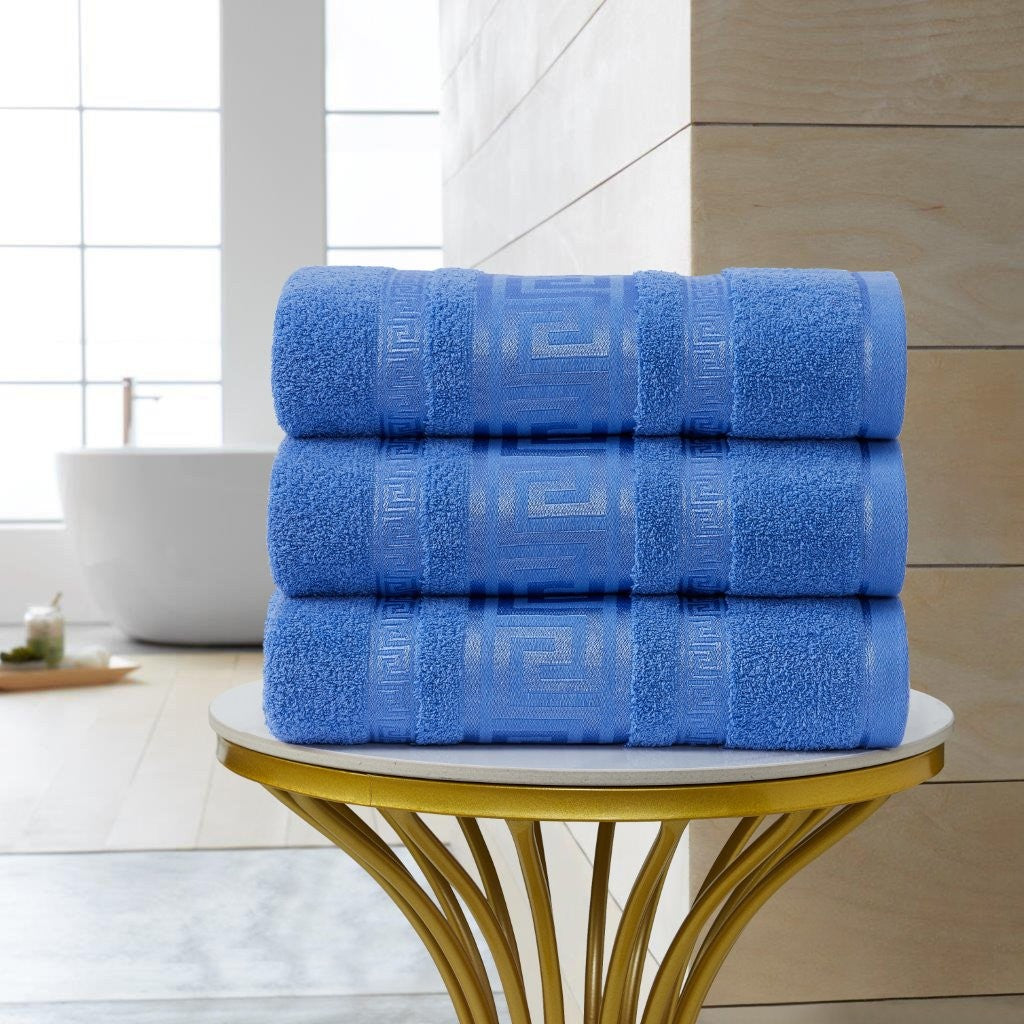 Regent Greek Towels – 100% Egyptian Cotton Towel Set – Luxury Hotel Quality Bath Towels – Soft & Absorbent – Large, Hand & Face Towels – Quick Dry –Bath Sheet, Bath Towel, Face Towel, Jumbo Bath Sheet