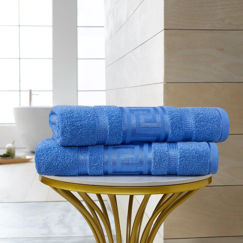 Regent Greek Towels – 100% Egyptian Cotton Towel Set – Luxury Hotel Quality Bath Towels – Soft & Absorbent – Large, Hand & Face Towels – Quick Dry –Bath Sheet, Bath Towel, Face Towel, Jumbo Bath Sheet