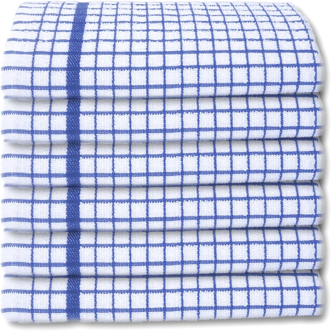 100% Cotton Terry Towelling Tea Towels | Pack of 6 | Kitchen Hand Towels Dish Cloth Super Absorbent Soft Touch