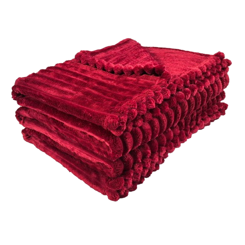 Ribbed Throws Fleece Blanket Chunky Cord Faux Fur Large Size Sofa Bed Corded