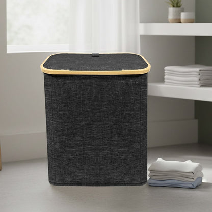 Nimora Home Bamboo Laundry Basket with Lid – Natural Clothes & Linen Storage Hamper