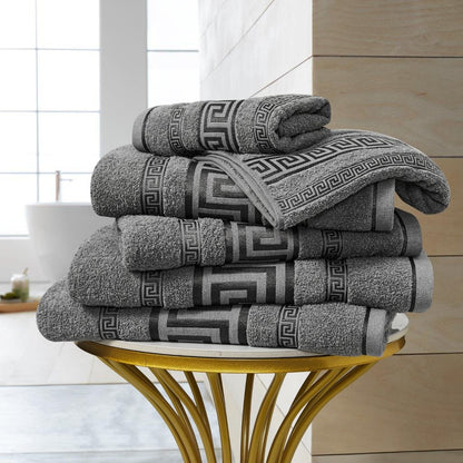 Regent Greek Towels – 100% Egyptian Cotton Towel Set – Luxury Hotel Quality Bath Towels – Soft & Absorbent – Large, Hand & Face Towels – Quick Dry –Bath Sheet, Bath Towel, Face Towel, Jumbo Bath Sheet