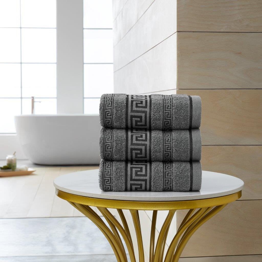 Regent Greek Towels – 100% Egyptian Cotton Towel Set – Luxury Hotel Quality Bath Towels – Soft & Absorbent – Large, Hand & Face Towels – Quick Dry –Bath Sheet, Bath Towel, Face Towel, Jumbo Bath Sheet