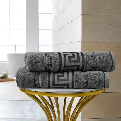 Regent Greek Towels – 100% Egyptian Cotton Towel Set – Luxury Hotel Quality Bath Towels – Soft & Absorbent – Large, Hand & Face Towels – Quick Dry –Bath Sheet, Bath Towel, Face Towel, Jumbo Bath Sheet