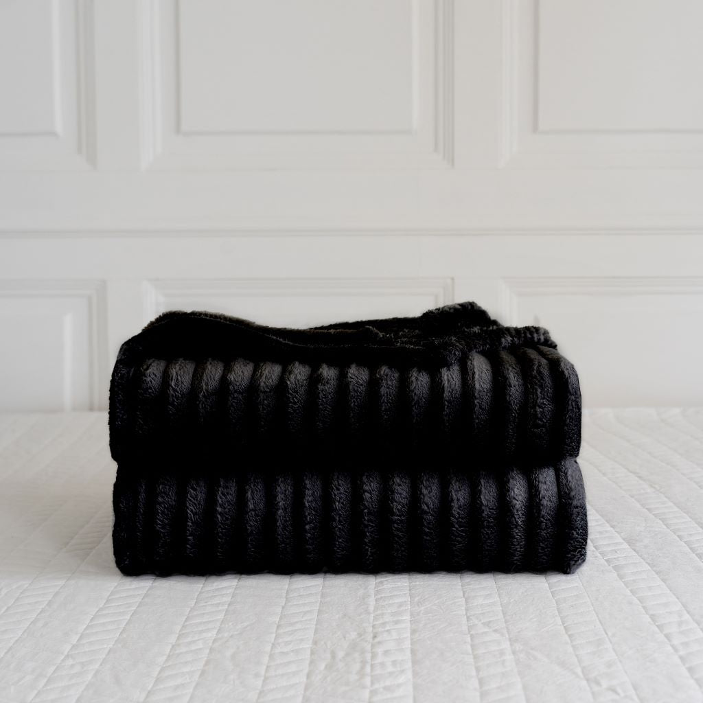 Chunky Cord Throw Sofa Bed Fleece Blankets