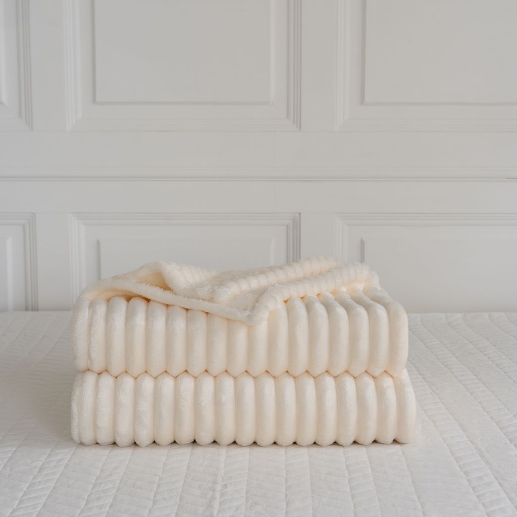 Chunky Cord Throw Sofa Bed Fleece Blankets
