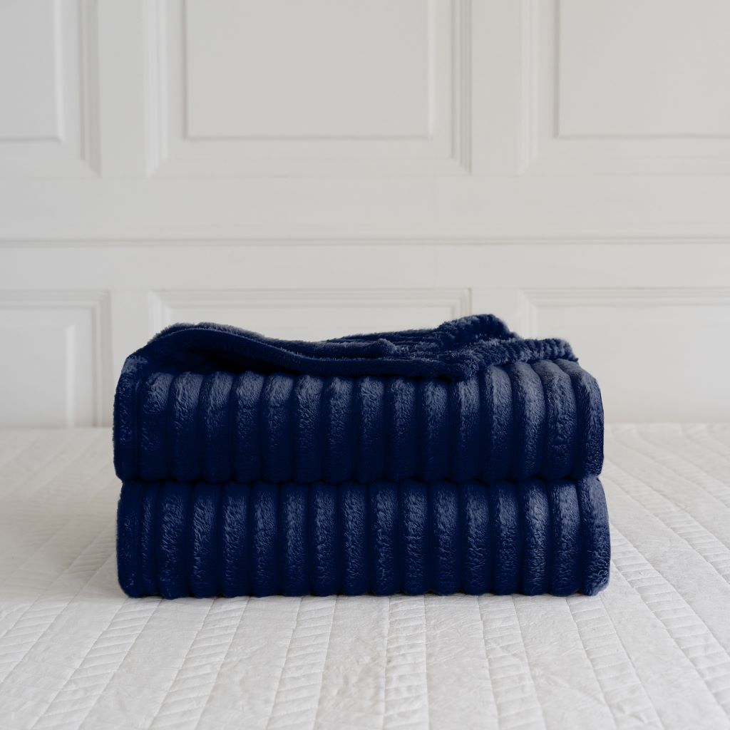 Chunky Cord Throw Sofa Bed Fleece Blankets
