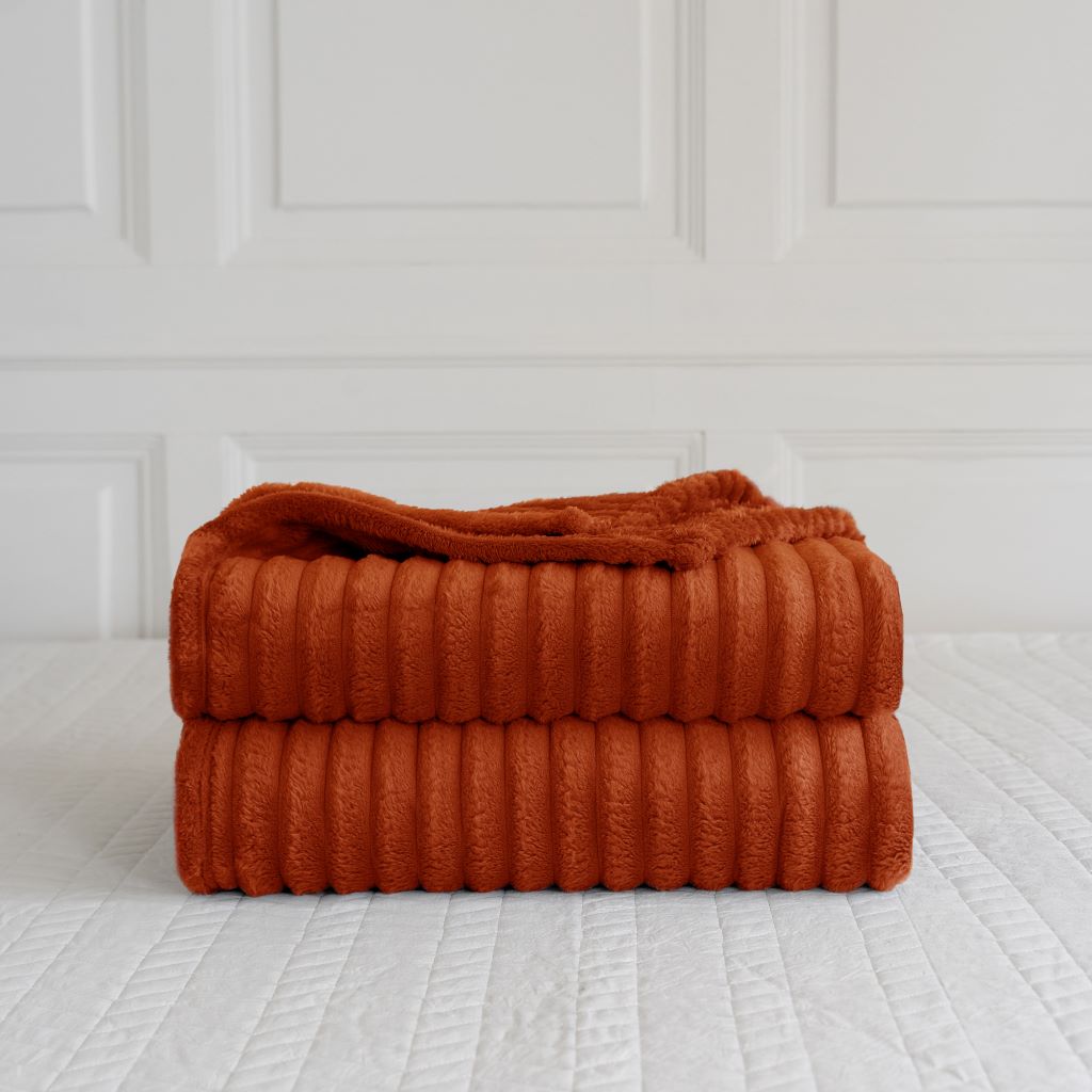Chunky Cord Throw Sofa Bed Fleece Blankets