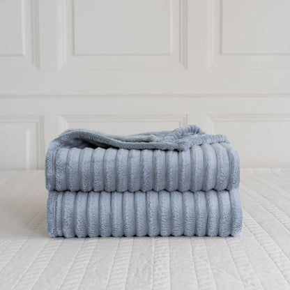 Chunky Cord Throw Sofa Bed Fleece Blankets