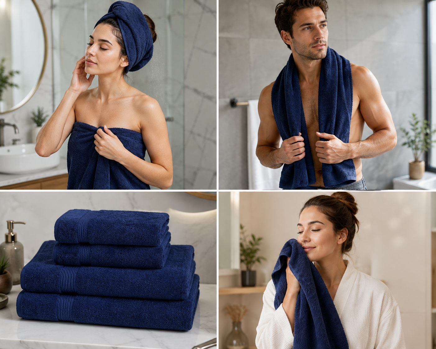 4 Piece 600GSM Zero Twist Towel Bale Set — 100% Egyptian Cotton | Nimora Home
