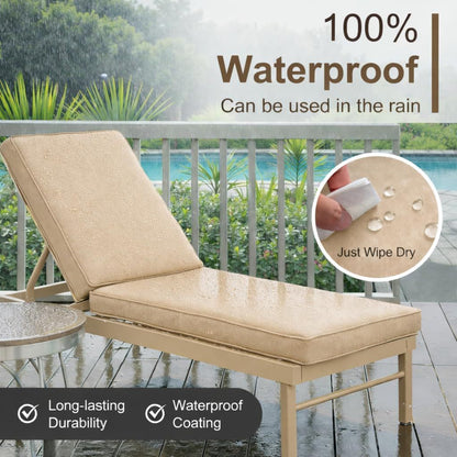 Sun Lounger Mat – Reclining Garden Chair Bed Recliner Beach Camping Cushion Pad