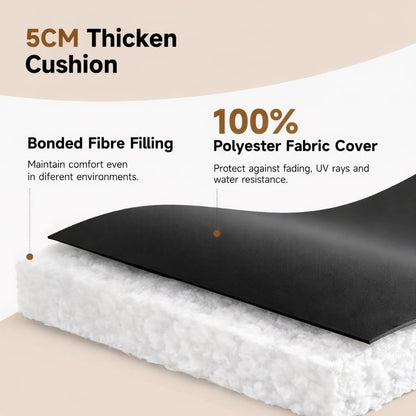 Sun Lounger Mat – Reclining Garden Chair Bed Recliner Beach Camping Cushion Pad