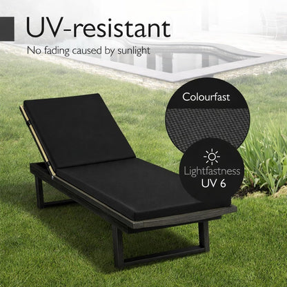 Sun Lounger Mat – Reclining Garden Chair Bed Recliner Beach Camping Cushion Pad
