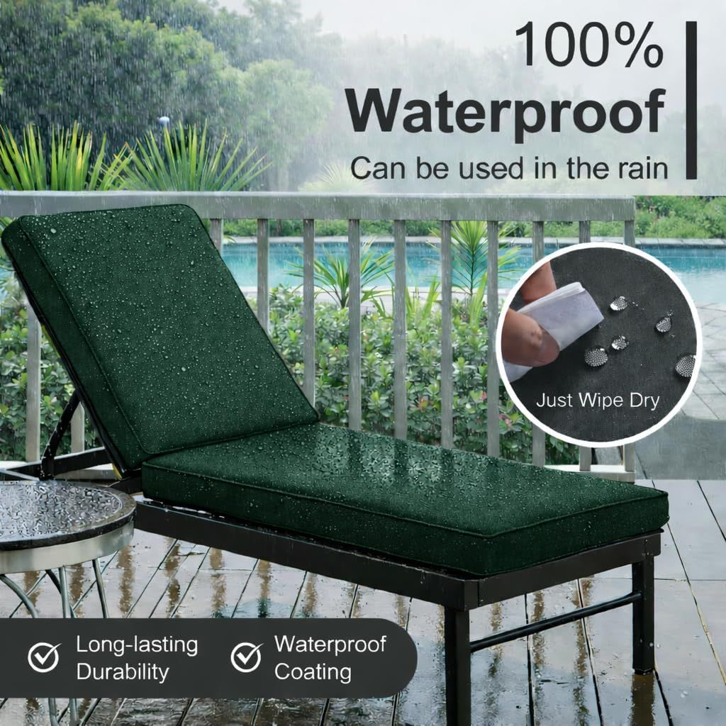 Sun Lounger Mat – Reclining Garden Chair Bed Recliner Beach Camping Cushion Pad
