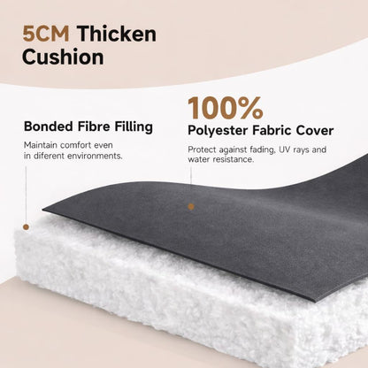 Sun Lounger Mat – Reclining Garden Chair Bed Recliner Beach Camping Cushion Pad